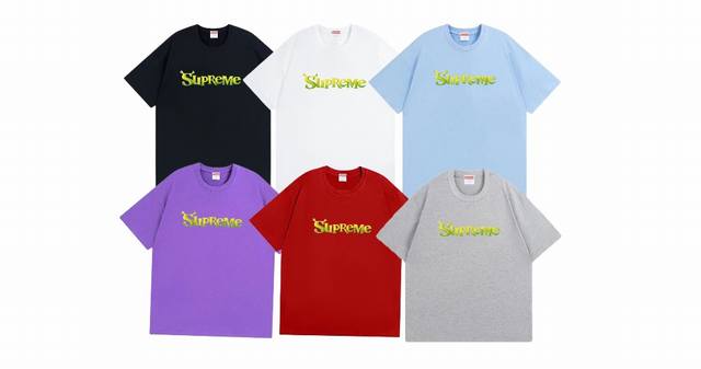 款号785#P70 supreme Week1Shrektee史瑞克纯色字母徽标印花 宽松版型 采用260克精梳棉双纱 从面料到辅料全部三标齐全跟足Zp 进口松