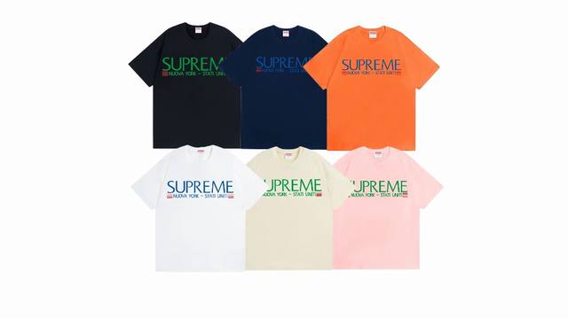 款号781#P70 supreme Week1 Nuova York Tee字母印花 宽松版型 采用260克精梳棉双纱 从面料到辅料全部三标齐全跟足Zp 进口松