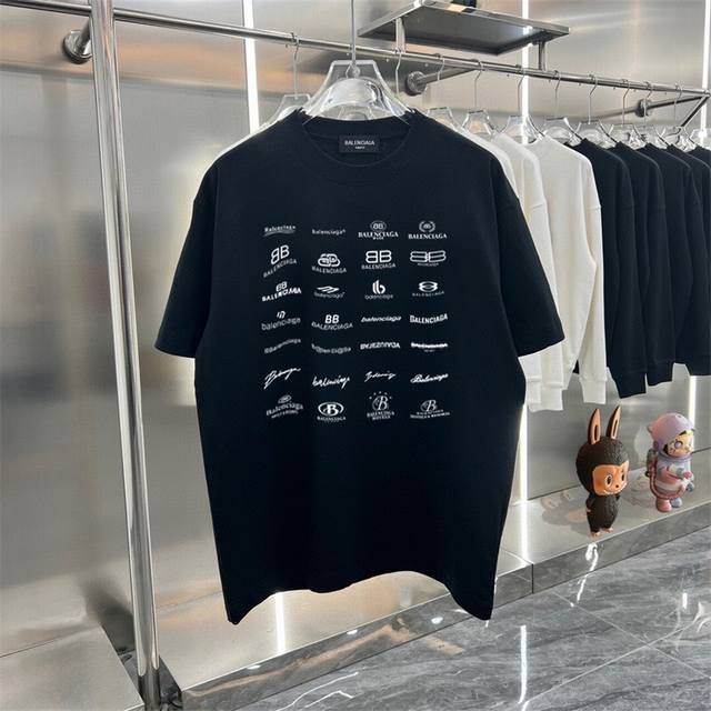 上新巴黎世家102款（260克双纱）P80 码数：S M L Xl （高质量） 颜色：黑 白 抹绿