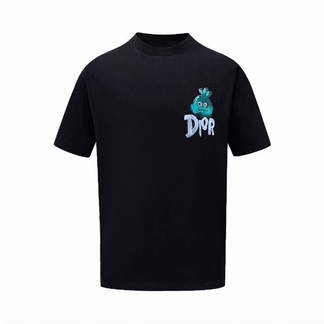 d43#P80 Dior 迪奥 24夏季新款情侣款棉质圆领短袖T恤，高端休闲短袖T恤，定制纯棉面料，舒适性与透气性兼优可亲肤，柔软抗皱性和垂性极佳，穿着简约帅气
