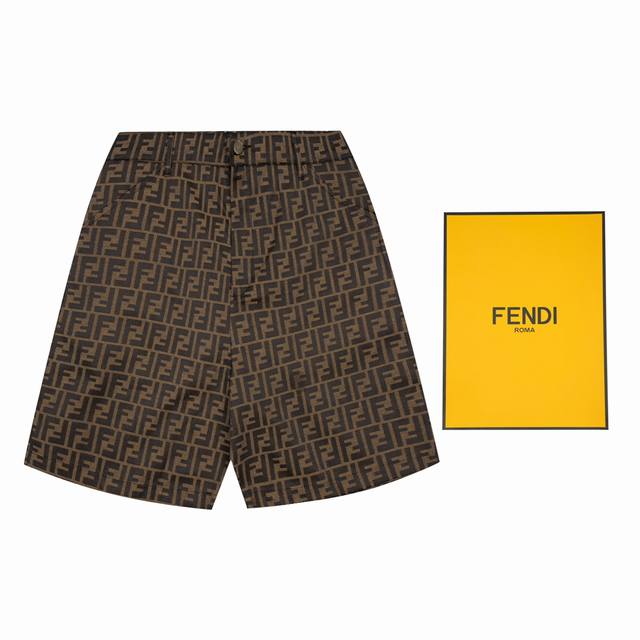 p130 Fendi 2022Ss系列提花针织短裤定制Logo提花定制全新标签辅料男女同款Xssml