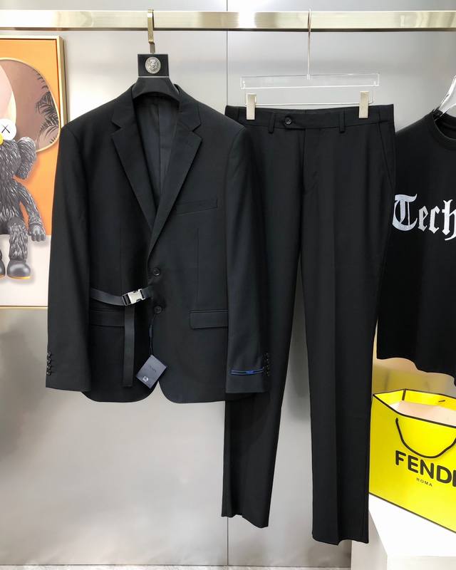 整套P830 上衣510 西裤280 P*Ada 普拉哒早春新款原单男士商务休闲西装套装 西服外套西裤 可拆开售卖官网同步售卖 高端定制 时尚百搭 爆款采用原版