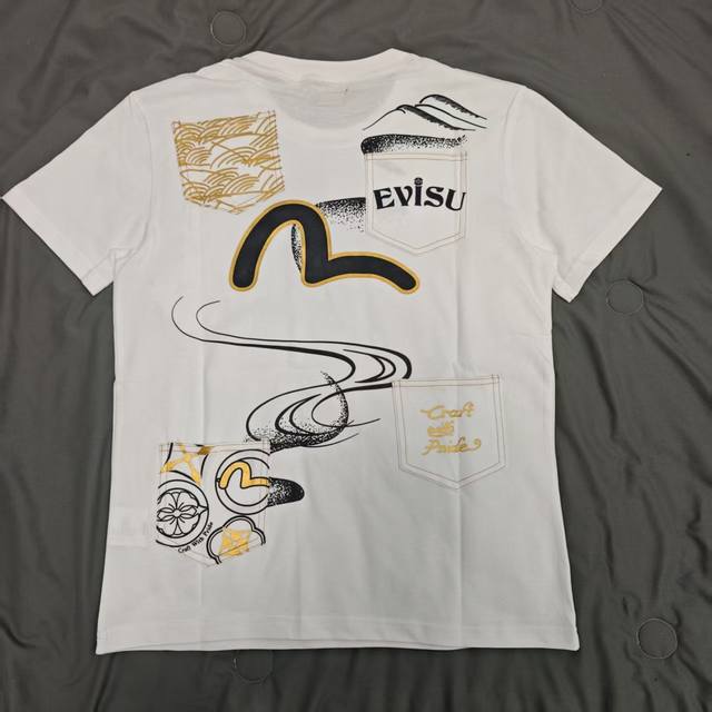 大货已到 p110 …2025年春季新品 男士多口袋和多印花休闲潮流百搭时尚T恤 货号 Fs001 真口袋，S-Xxl