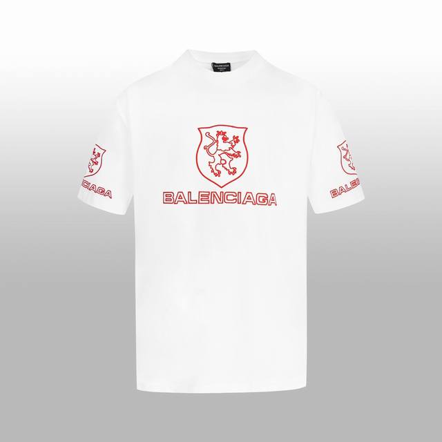 p100 高版本 【Balenciag*】刺绣Logo情侣款短T 百看不腻的高级简约风格 进口机彩色棉绣 高级气质穿搭 无性别穿搭 情侣闺蜜可同款演绎 单穿慵懒