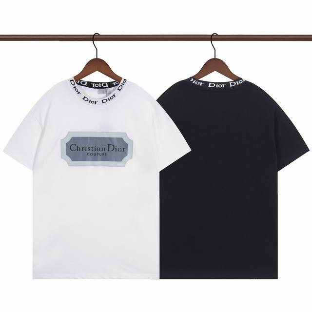 r358 dior 迪奥 字母织带拼领 经典Logo印花 s---Xxl 5个码 P100