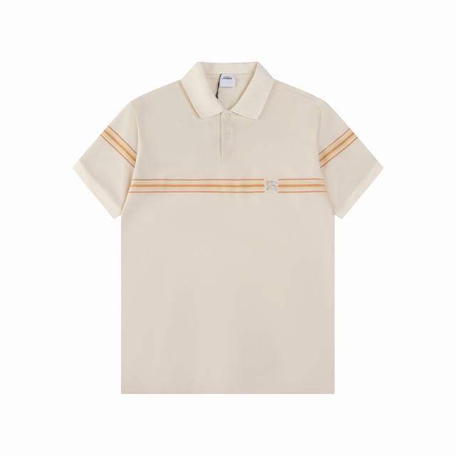 110 Bbr/巴博利 25Ss新款 横杠战马 刺绣Polo 230克重双纱全棉珠地 颜色：黑色 浅杏 码数：S M L Xl Xxl