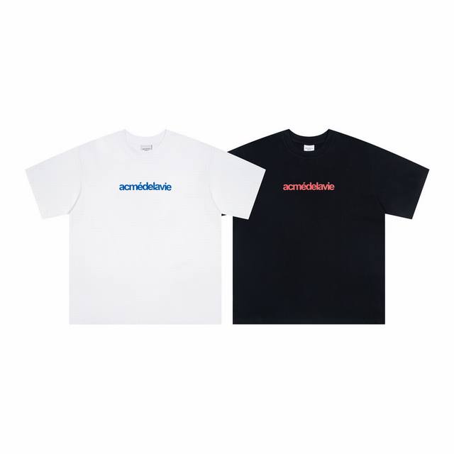 1002#P80 adlv 韩国潮牌 经典字母前后印花短袖 采用280克纯棉双纱面料 男女同款 宽松版型 颜色: 黑色 白色 码数: 1 2