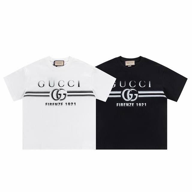 【款号】：891，P70 gucci新品！早春系列高克重短袖 选用客供定制针织100%纯棉面打造,面料手感细腻，厚实有质感的纯棉布 高密度的机织工艺，如棉絮般柔