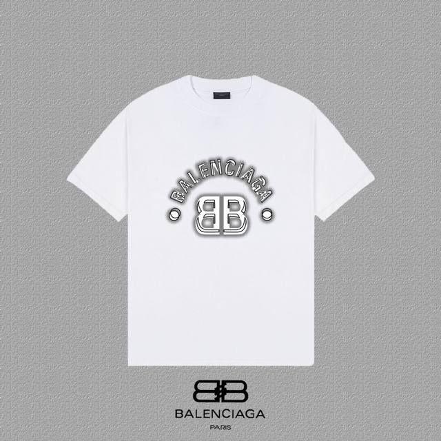 p90 balenciaga 巴黎世家 巴黎字母印花短袖T恤 定织定染300克精梳棉重磅面料 螺纹零色差 细节完美 区别市面通货版本 欢迎对比 男女同款 上图必