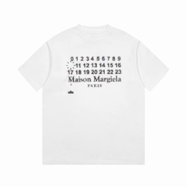 p80#高版本Maison Margiela马吉拉数码直喷马赛克数字日历短袖T恤 工艺：数码直喷+手工缝四角标 全套包装！重磅纯棉面料！ 宽松版型设计，已经过高