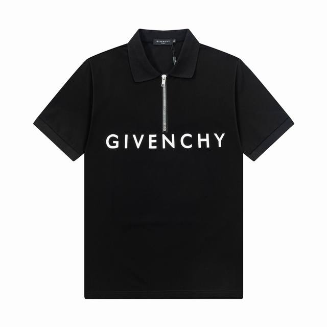 120 纪凡希 Givenchy 2025∽新款高品质翻领Polo衫，高瑞精品Logo扣子，做工精致，官网同步，时尚百搭 颜色：白色 黑色 码数：M-3Xl
