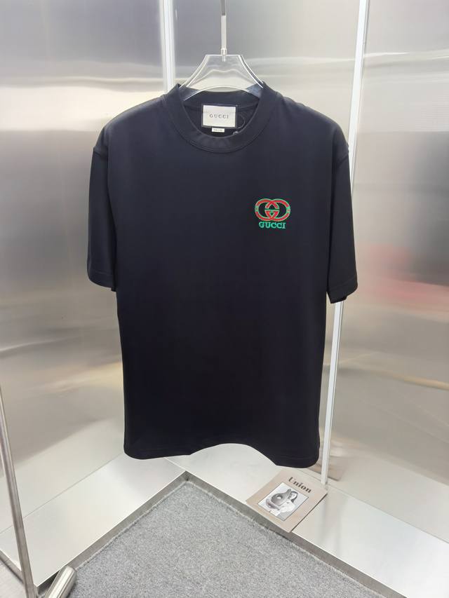 p120 古*奇 Guc*I（刺绣顶级版本 区别通货） 全年不下架，放心出售 款式：短袖T恤 面料：300克重双纱100%棉 罗纹：320克重索络纳1*1潮牌