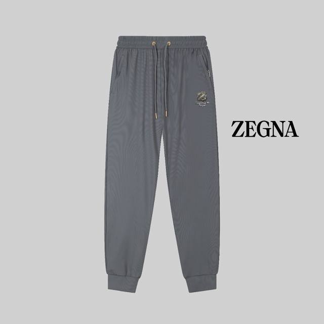P160 Zegna 杰尼亚春夏季新款 两色高品质薄款运动休闲冰丝裤 爽滑舒适抗皱无痕的好裤子 质感柔软 手感微弹 ，清凉冰丝裤 腰部松紧带， 版型设计时尚潮流