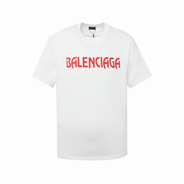 p120 balenciaga巴黎世家 3D发泡印花，贴布拼接短袖T恤 独家定织定染高克重紧密精梳棉面料 质感柔软舒适 os落肩宽松版型 春夏最新砖柜同步 男女