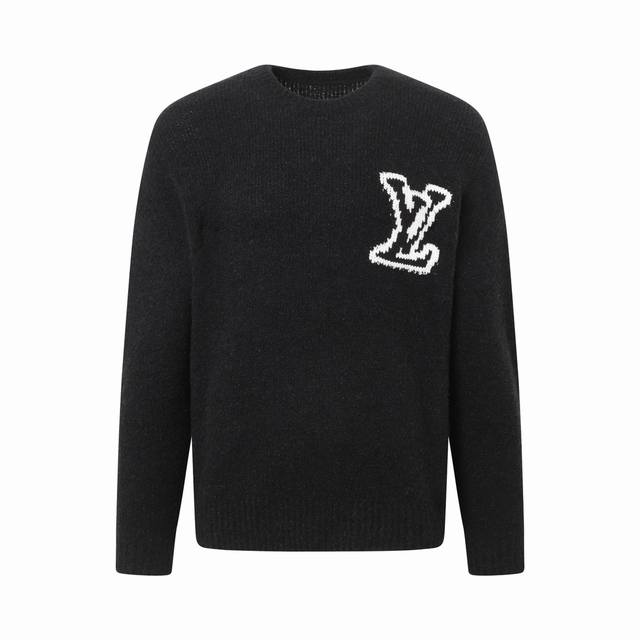 p180 louis Vuitton路易威登 Logo圆领套头长袖毛衣 是你时尚衣橱的不可或缺之选 不仅能让你保持温暖 还能展现高雅与品味的完美融合 颜色：蓝色