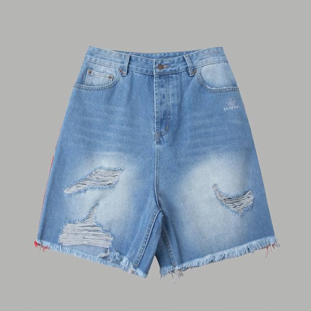 120 高品质 balenciga/巴黎世家 25Ss 两侧织带拼接 12处手工定位磨破工艺 撕边流苏猫须各种工艺 全套五金定制 纽扣门襟怀表带 口袋刺绣三叶草