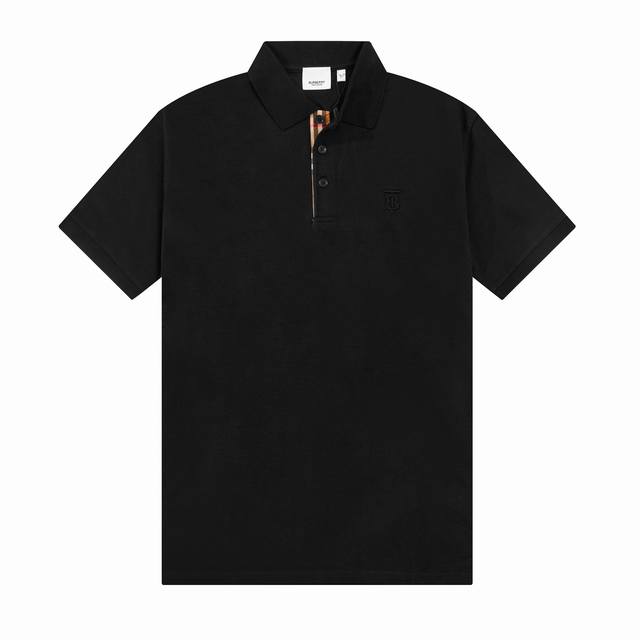 p120 面料克重 240 burberry春夏翻领Polo衫新款 经典小Tb字母田岛刺绣工艺，领子拼织设计，内门襟拼接经典条纹织带，定制字母标识纽扣，细节到位