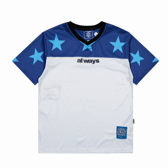 p100 ad216#白底图 always Micro Mesh Star Football Jersey 球衣 全套辅料订制 颜色对版 size：S/M/L/