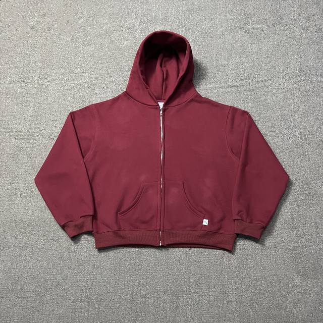 p140 ak03#实拍图 akimbo Club Zip Hoodie 拉链加绒卫衣 P140 380G纯棉加绒 订染颜色 辅料齐全 size：S/M/L/X