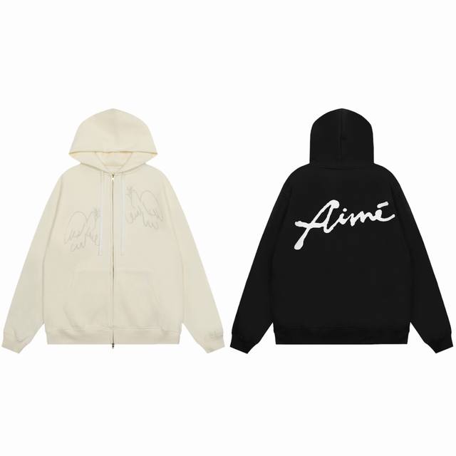 p150 a87#白底图 aime Leon Dore Ald Zip 鸽子拉链外套 color：奶杏色/黑色 size:S/M/L/Xl