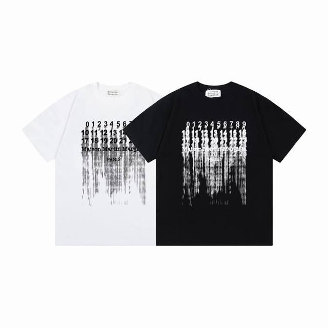 p70#M739 maison Margiela/马吉拉25Ss重影Logot恤短袖 春夏新款男女同款短袖，同步发售简约大方，从容百搭，档次极高，完美融入时尚还