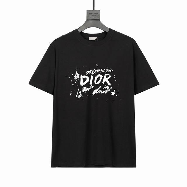 ff378#P90 顶级高品 dior 迪奥短袖T恤 高端32S双纱280克面料 印花采用超高品质不脱胶工艺 超高克重高密度超高品质 经过高温缩水定型 毛料柔软