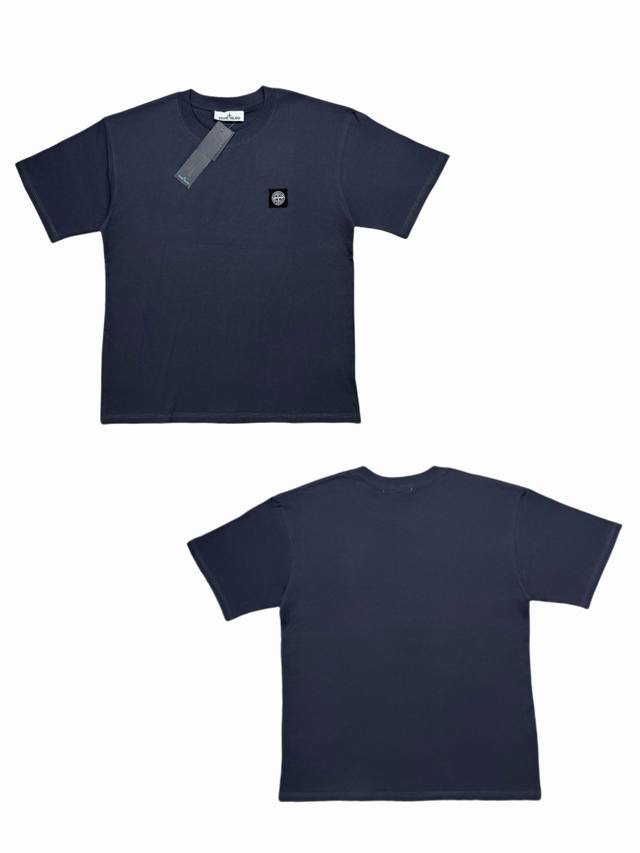 St415#P80 stone Island石头岛 纯色胸前徽标T恤短袖 男女同款 石头岛夏日限定的纯色胸前徽标T恤 对于懒人穿搭简直不要太方便又随意啦 oot