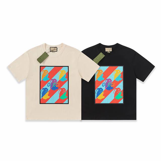 款号11490P80 （顶级版本，官方品质） - Gucci~古驰 当季新品数码印花短袖T恤，耐洗不掉色。 - 购入原版开模打造，全套定制辅料，细节决定成败。