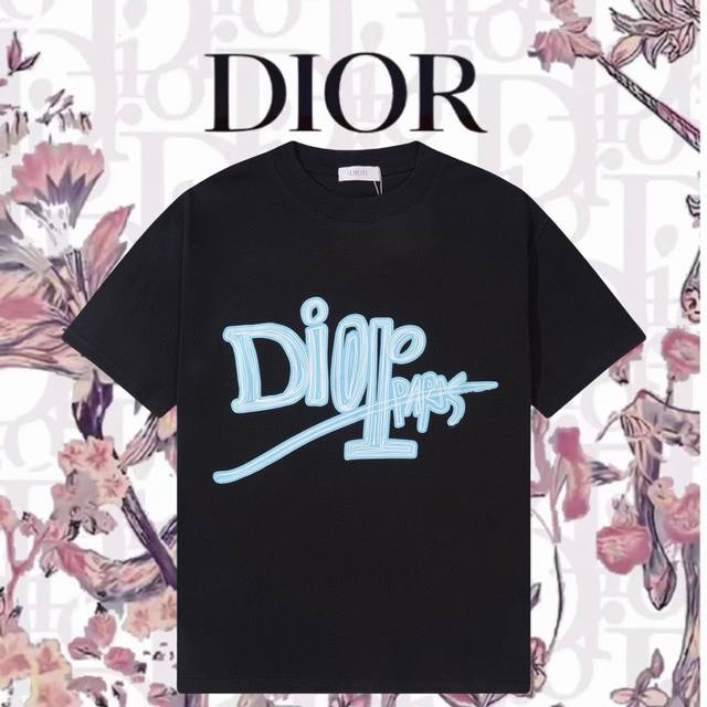270#P60 Dior迪奥 秀场限定短袖T恤 定制270G同缸染面料 手感非常舒服 春夏最新砖柜同步 Os落肩版型 时尚又个性 超级百搭好看的一款 男女都非常