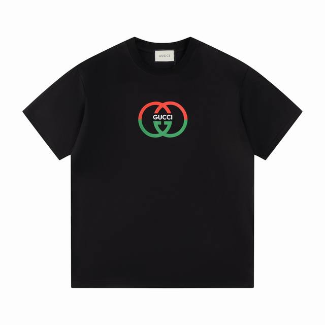 款号G21 批100 - Gucci 短袖T恤 男女同款 -采用原版280G100%纯棉面料 柔软舒适 螺纹同缸定染零色差 独家品质区别通货 欢迎对比 -颜色：