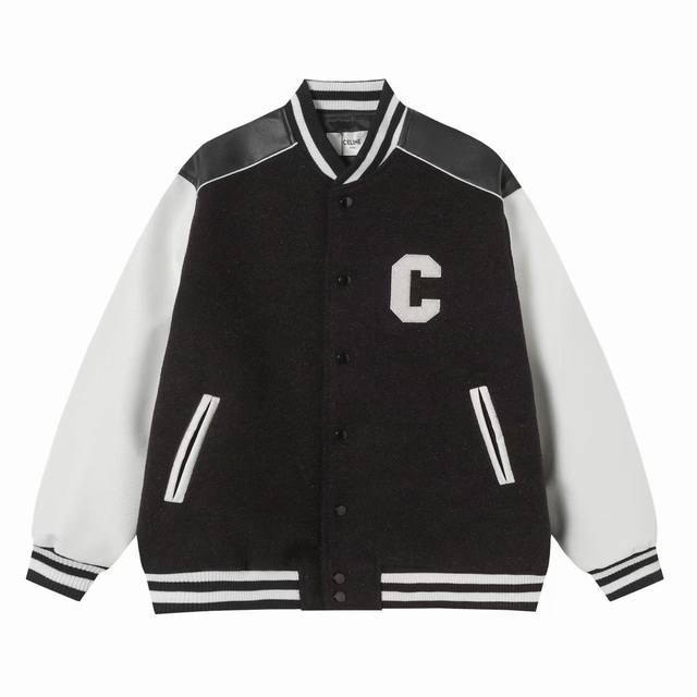 celine 款号:X28 p280 尺码：S M L Xl celine赛琳2024Ss走秀款学院风棒球服外套夹克 订购原版开模 历时一个月终于出货了，简直太