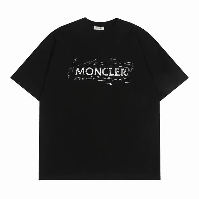 p80#K023 moncler/蒙口 《官网同款印花图案》 双纱纯棉短袖 个性涂鸦手绘印花 -【260G双纱纯棉顶级面料 手感柔软 百分百纯棉独家出货 定染硫