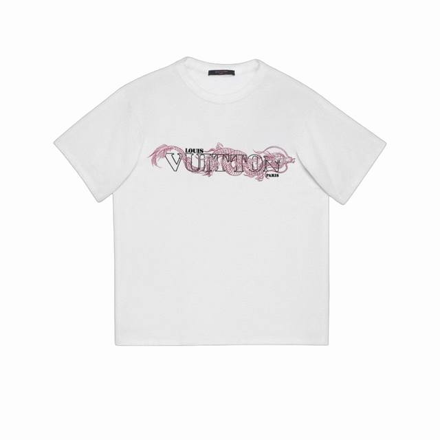 p80#V047 【顶级版本 官网品质】 - Louis Vuitton路易威登 《龙年限定字母Logo》 印花短袖T恤 - 购入原版开模打造，全套定制辅料，细