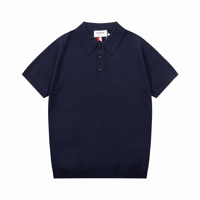 120 Thom Browne 汤姆布朗 织带针织Polo衫 升级，灵感源自八十年代复古 原版面料 官方同款 Polo衫 定制 网纱毛衣针织面料 手感非常舒服