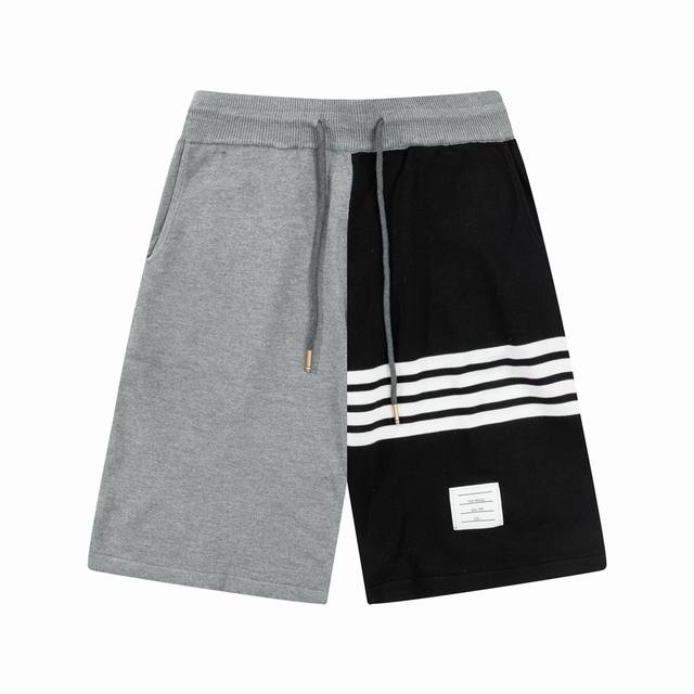 120 Thom Browne 2023Ss新款针织短裤，定制面料采用威化布织法，提花针织工艺，版型紧致立体，4杠拼接，定制裤绳五金质感强，顺滑，上身舒适透气，