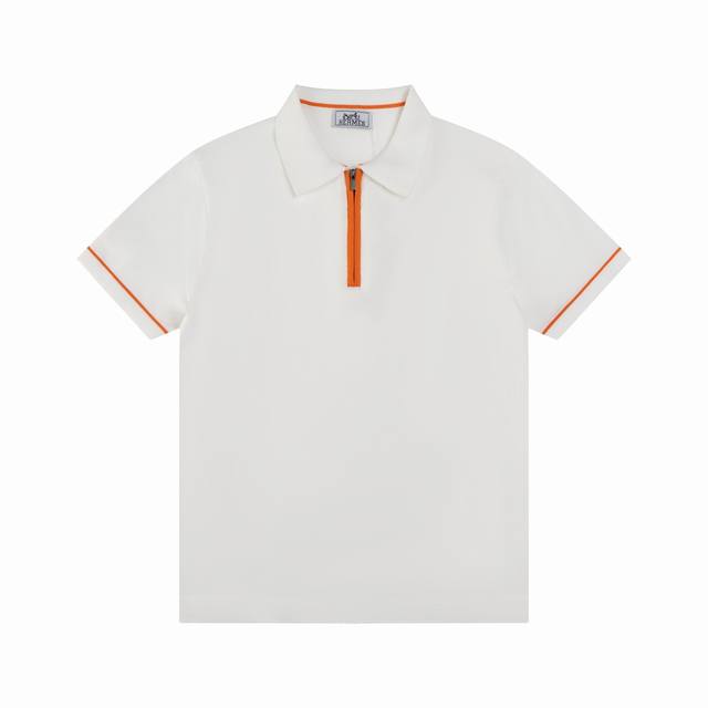 120 Hermes 爱马仕 针织衫Polo衫 升级，灵感源自八十年代复古 原版面料 官方同款 圆领针织衫T恤 定制 网纱毛衣针织面料 手感非常舒服 春夏最新砖