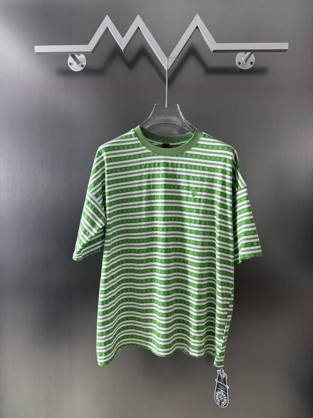 特价80 绿色S/11 M/14 L/22 Xl/19 ch 23Ss条纹提花短袖 原版定制的纱线，定织的提花纯棉条纹布料 smlxl