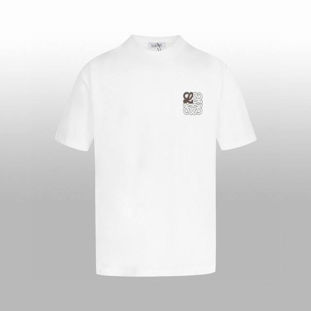 p100高版本 【Loew*】刺绣Logo情侣款短T 百看不腻的高级简约风格 双色立体刺绣Loew 高级气质穿搭 完美细节处理 经典Logo标志上身超好看 男女