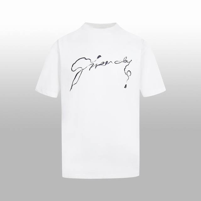 p100 高版本 【Givench*】春夏新款短袖T-Shirt 欧洲数码直喷技术 260克高克重棉感面料 挺括有型 图案清晰如手绘 复古插画 无性别穿搭 情侣