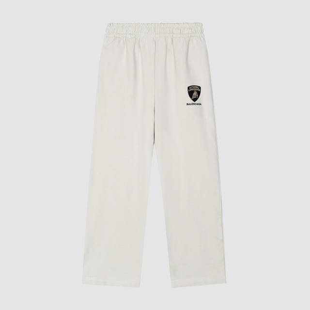 8332奶白#P200 balenciaga X Lamborghini 最高版本，兰博基尼联名长裤。 100%全棉毛巾底大卫衣活性染面料，420克紧密纺，手感