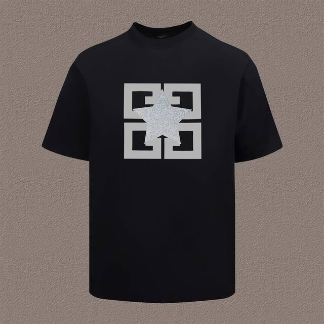 #90 Givenchy Gvc纪梵希2025Ss春夏新款短袖T恤 -定制280G全棉双纱面料，布面干净，布纹清晰，手感非常细腻扎实，更加力挺 -整衣立体定位剪