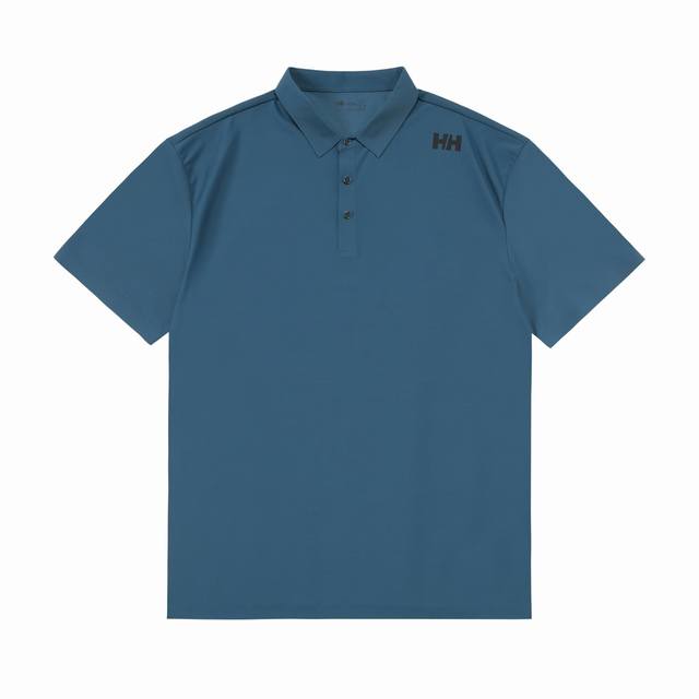 p110 Helly Hansen 海丽汉森 2025新款 立体字母Logo 运动舒适 冰爽丝滑 轻薄透气 男女同款 休闲Polo衫 ·定制速干面料 ·进口田岛