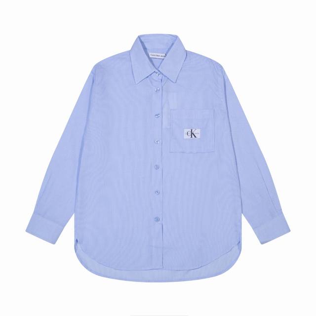 p110Ck小标衬衣 男女同款 颜色：蓝色 白色 尺码：S M L 款号：701