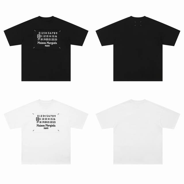 70 -Mm6马吉拉夏季贴布拼接字母男女情侣短袖- 设计亮点 贴布拼接 拼接工艺 短袖的底衫是100%纯棉亲肤透气 定织定染同版紧密螺纹~ 不起球 不缩水 上身