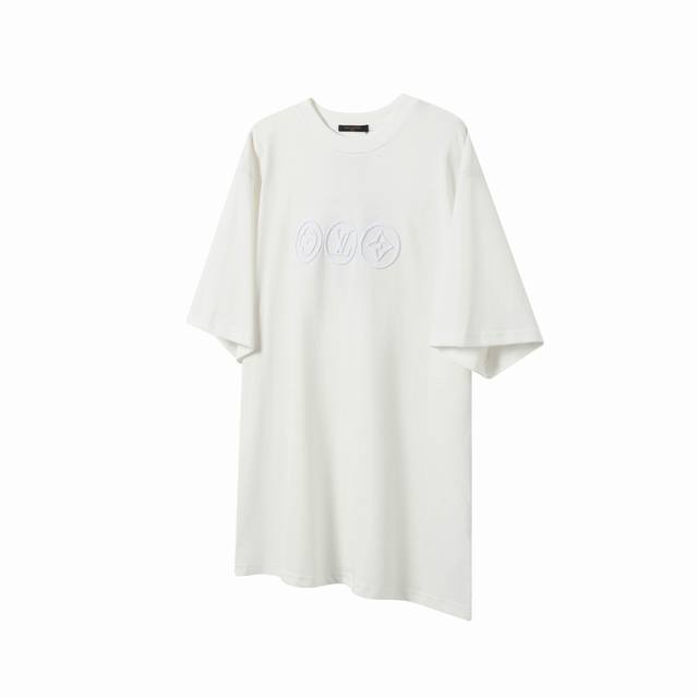 100「L61」 lv/路易威登 25Ss三圆环刺绣短袖T恤 面料采用280克重精梳棉，定制32支1*1螺纹，成衣两遍水洗处理，面料舒适亲肤无异感，定制定染面料