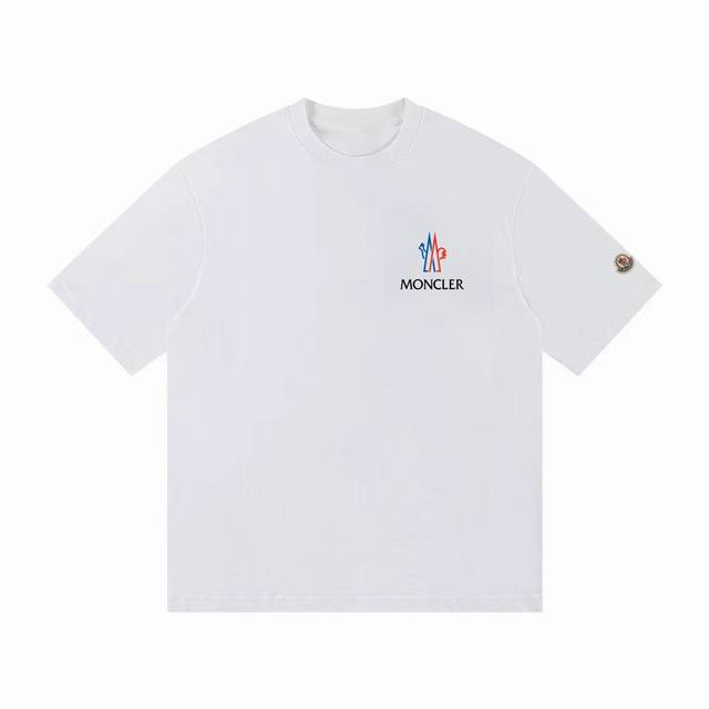 p70#K013 moncler/蒙口 《官网同款印花图案》 双纱纯棉短袖 -【260G双纱纯棉顶级面料 手感柔软 百分百纯棉独家出货 定染硫化黑无尘处理面料