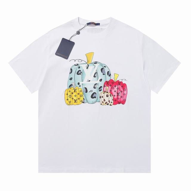 p70#V009 【顶级版本.官网品质】 Louis Vuitton 路易威登 官网走秀款 lv大师亲手设计潮牌新品印花圆领短袖T恤 时尚又个性 超级百搭好看的