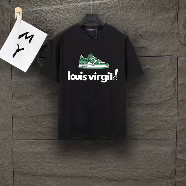 110 款号：A100 Louis Vuitton/Lv 路易威登 2025最新款短袖T恤，绝对的顶级爆款，原版一比一面料，胸前Logo更显得不凡跟高档，大气，