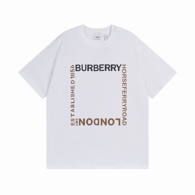 70 特价清不退不换 [顶级版本，秒杀市场一切】 bbr 巴宝莉 Horseferry 方形印花棉质 短袖T恤衫 【Bur王牌尖货，镇店之宝】【现货秒发】202