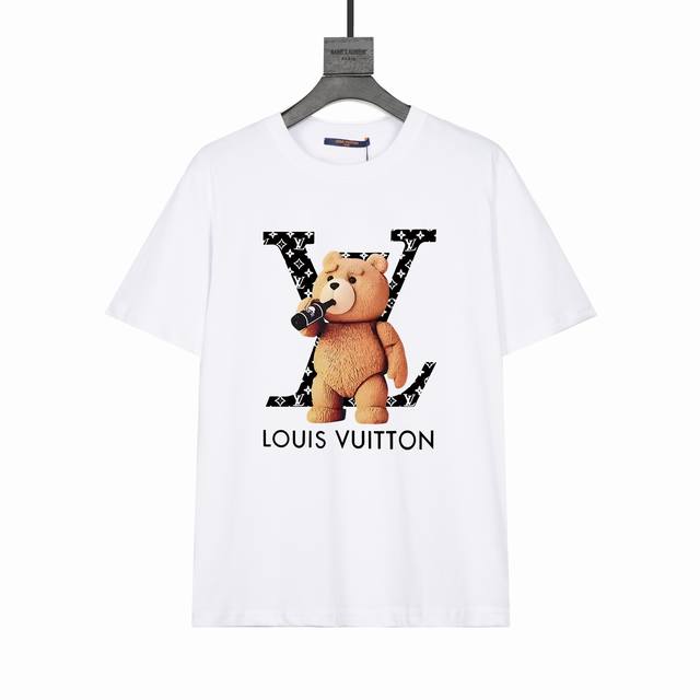 p110（款号：Ys23）高端品质吊打抹布随便对比 louis Vuitton 路易威登短袖T恤 高端32S双纱280克面料 印花采用超高品质不脱胶工艺 超高克